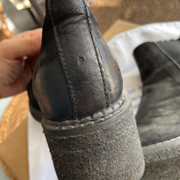 Fluevog Black Suede Chelsea-Style Boots Size 10 - Picture 6 of 7